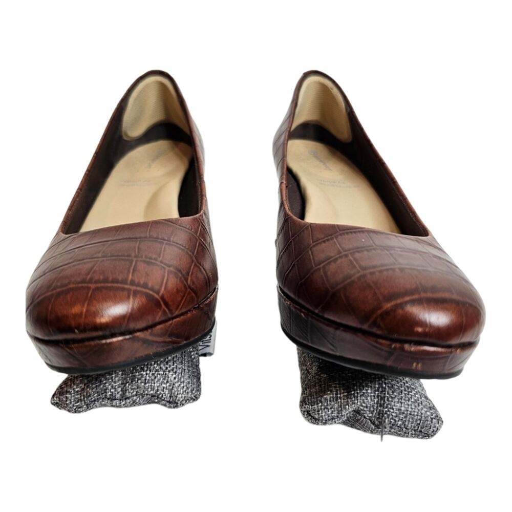 Rockport Adiprene by Adidas Leather Alligator Print Platform High Heel Size 7.5 - Picture 11 of 12